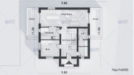 Proiect casa cu mansarda (143 mp) - Parma